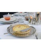 Plat de service martelé argenté - 31x31x2cm
