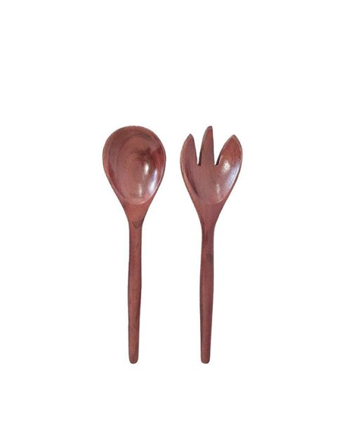 Couverts à salade en bois - 30x7.5x2.5cm