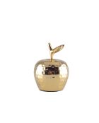 Pomme décorative dorée - 9x9x12cm