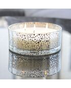 Bougie vanille pot en verre argenté - 15x15x6cm