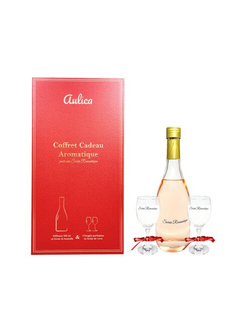 Coffret cadeau bougies et diffuseur en verre transparent - 7.9x7.9x24.5cm