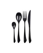Set di posate 24 pezzi nero lucido