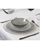 Set di posate 24 pezzi nero lucido
