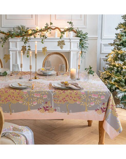 Tovaglia rettangolare Enchanting Tree in cotone idrorepellente - 150 x 300 cm.