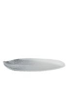Feuille dégradée argentée grand modèle - 43x20x3.2cm
