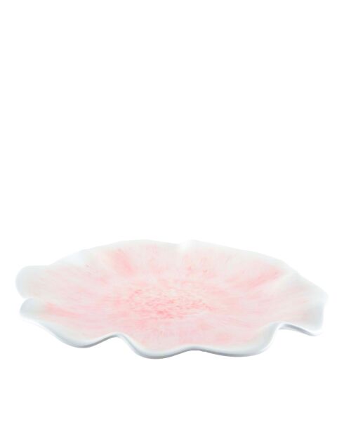 Assiette de présentation en mélamine rose - 40x40x5cm