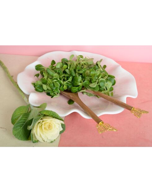 Assiette de présentation en mélamine rose - 40x40x5cm