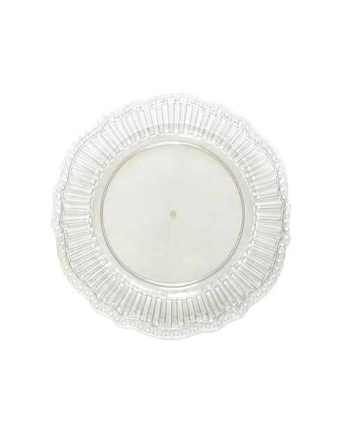 Dessous d'assiette transparent ondulé - 33x33x2cm