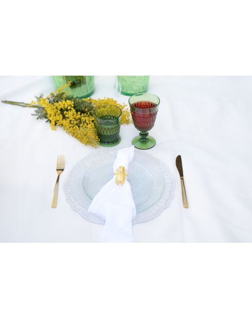 Dessous d'assiette transparent ondulé - 33x33x2cm