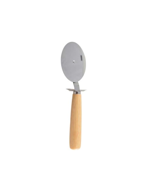 Roulette à pizza inox manche bois - 24x9x2cm
