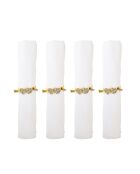 Lot de 4 ronds de serviettes cœurs - 5.2x1.5x4.2 cm