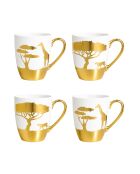 Set mit 4 goldenen Savane-Bechern - 8 x 8 x 9,5 cm