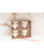Set mit 4 goldenen Savane-Bechern - 8 x 8 x 9,5 cm