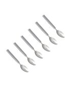 Lot de 6 cuillères à dessert luxe argentées - 14.5x3.5x1 cm