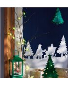 Ghirlanda da sera scintillante con 15 alberi a LED da 1,5 m.