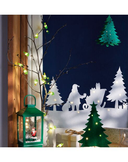 Ghirlanda da sera scintillante con 15 alberi a LED da 1,5 m.
