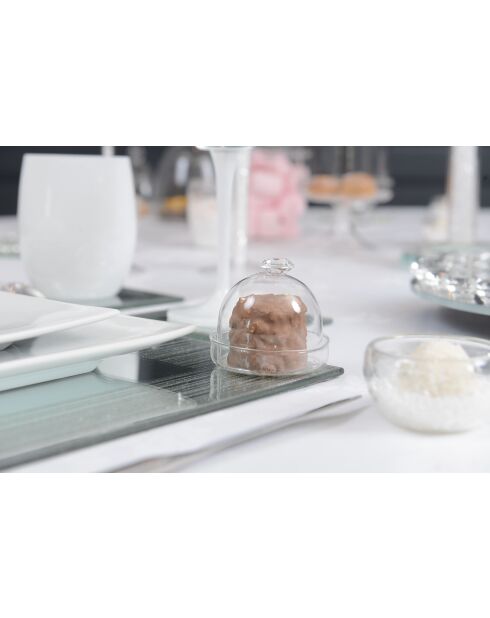 Lot de 6 cadeaux d'assiette diamants transparents - 5.5x5.5x6.5 cm