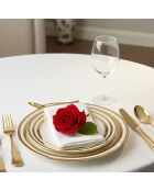 Assiette plate triple filet or - 27x27x2cm
