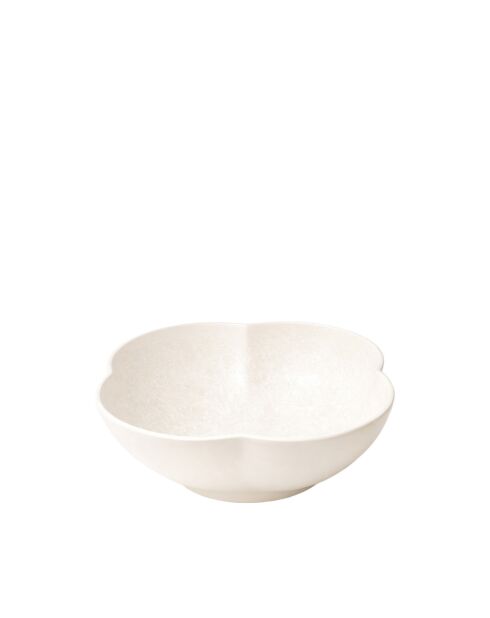 Saladier en porcelaine blanche Florale - 25.5x25.5x8cm