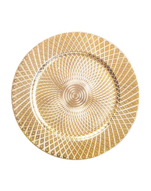 Dessous d'assiette à relief doré - 33x33x1cm