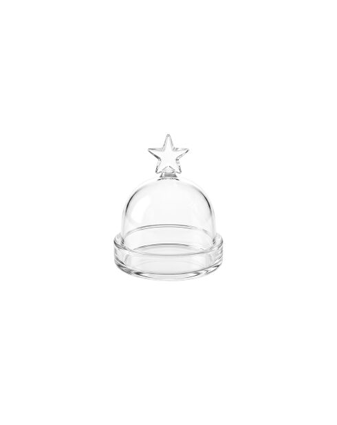 Lot de 6 cadeaux d'assiette étoiles transparents - 5.5x5.5x7 cm