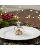 Lot de 6 cadeaux d'assiette étoiles transparents - 5.5x5.5x7 cm