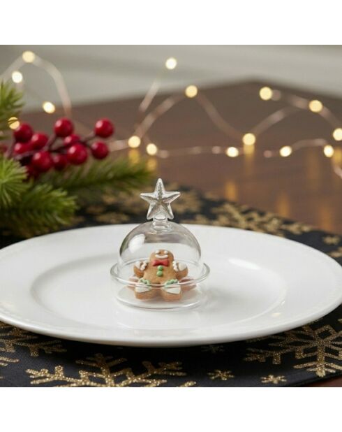 Lot de 6 cadeaux d'assiette étoiles transparents - 5.5x5.5x7 cm