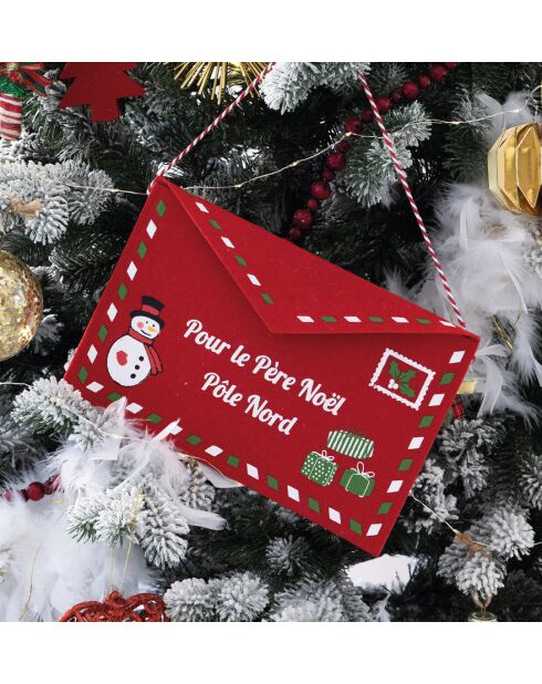 Enveloppe au Père Noël en feutrine - 16 x 25 cm.