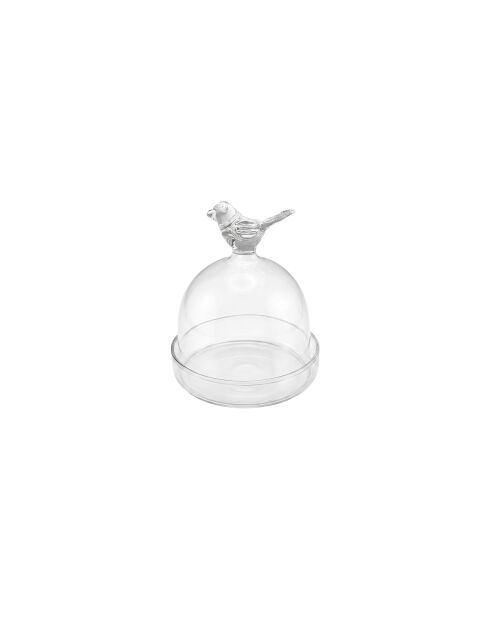 Lot de 6 cadeaux d'assiette oiseau transparents - 5.5x5.5x6.5 cm