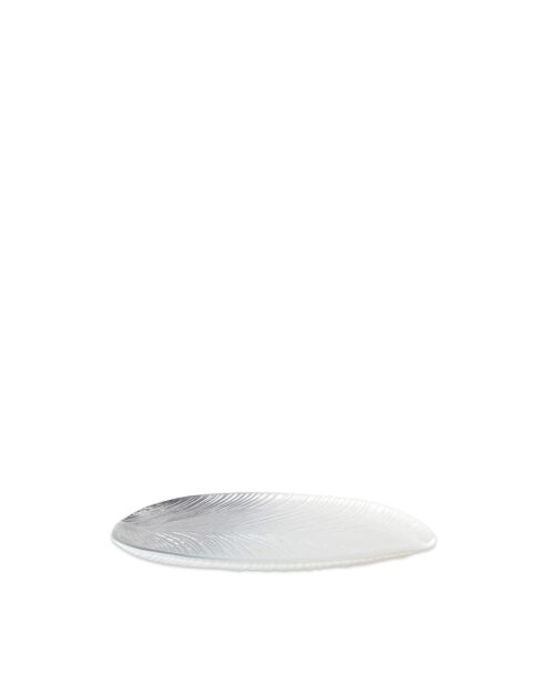 Feuille dégradée argentée petit modèle - 30x14x2cm