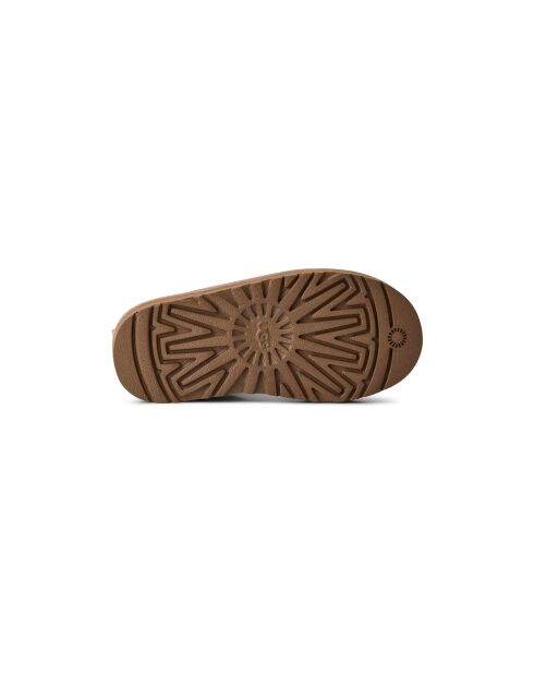 Botas de piel Classic Ultra Mini Platform en color arena