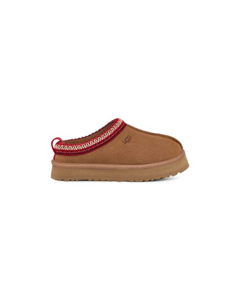 Zapatillas Tazza de piel castaña