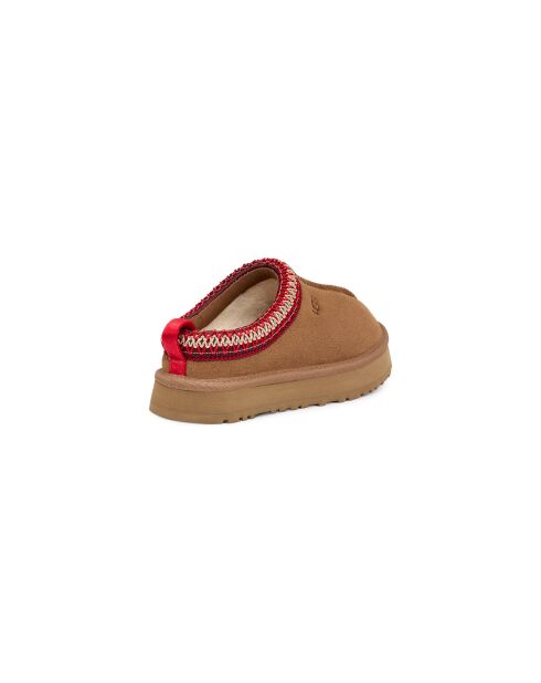 Zapatillas Tazza de piel castaña