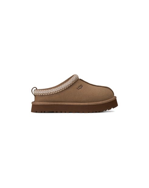 Zapatillas Tazza de piel en bronce claro