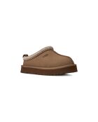 Zapatillas Tazza de piel en bronce claro
