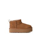 Bottines en cuir Classic Ultra Mini Platform châtaigne