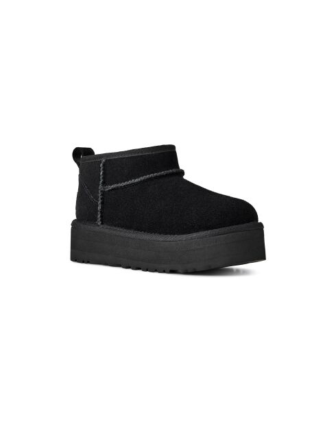 Botas de piel negras Classic Ultra Mini Platform