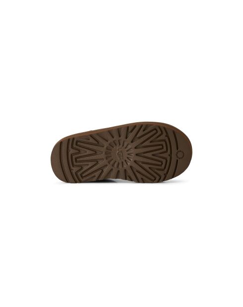 Stivaletti Classic Ultra Mini Platform in pelle color bronzo chiaro