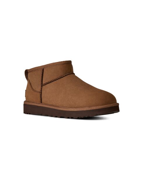 Botas de piel Ultra Mini Nubuck marrón oscuro