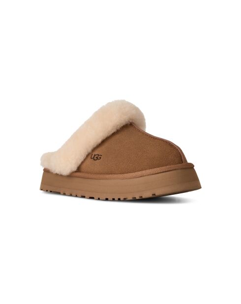 Mules de piel Chestnut Disquette