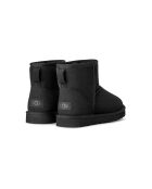 Klassische Mini-Lederstiefel in Schwarz