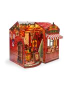 Casa di caramelle natalizie multicolore