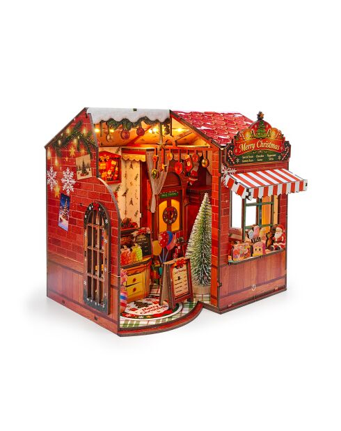 Maison de bonbons de Noël multicolores