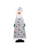 Calendario dell'avvento da parete con motivo grigio di Babbo Natale - 45x0,5x115 cm