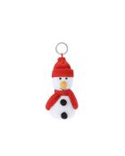 Portachiavi Cardix con motivo a pupazzo di neve multicolore - 6x3x9 cm