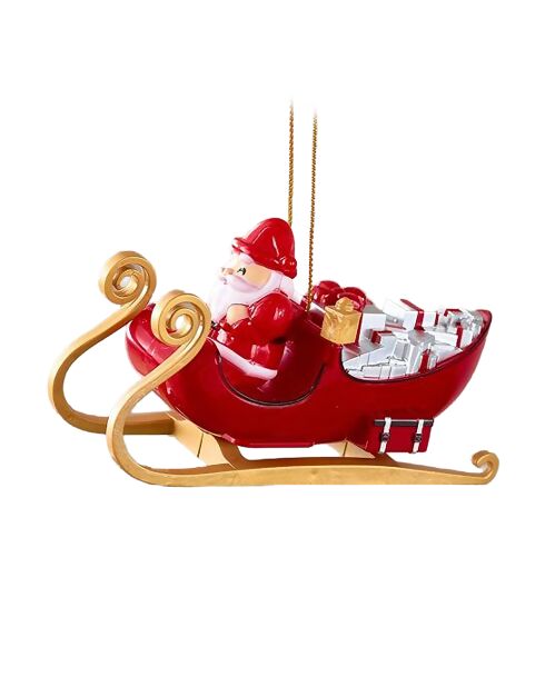 Décoration de sapin de Noël Traîneau rouge