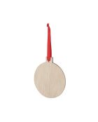 Lot de 10 boules de Noël Clixar avec attache rouge en bois  - 7x0.5x7 cm
