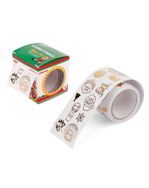 Set di 6 rotoli di mini adesivi 186 unità multicolori - 5x5x5 cm