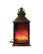 Gouden decoratieve LED-haard - 15x12x30 cm