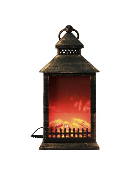 Camino decorativo a LED dorato - 15x12x30 cm